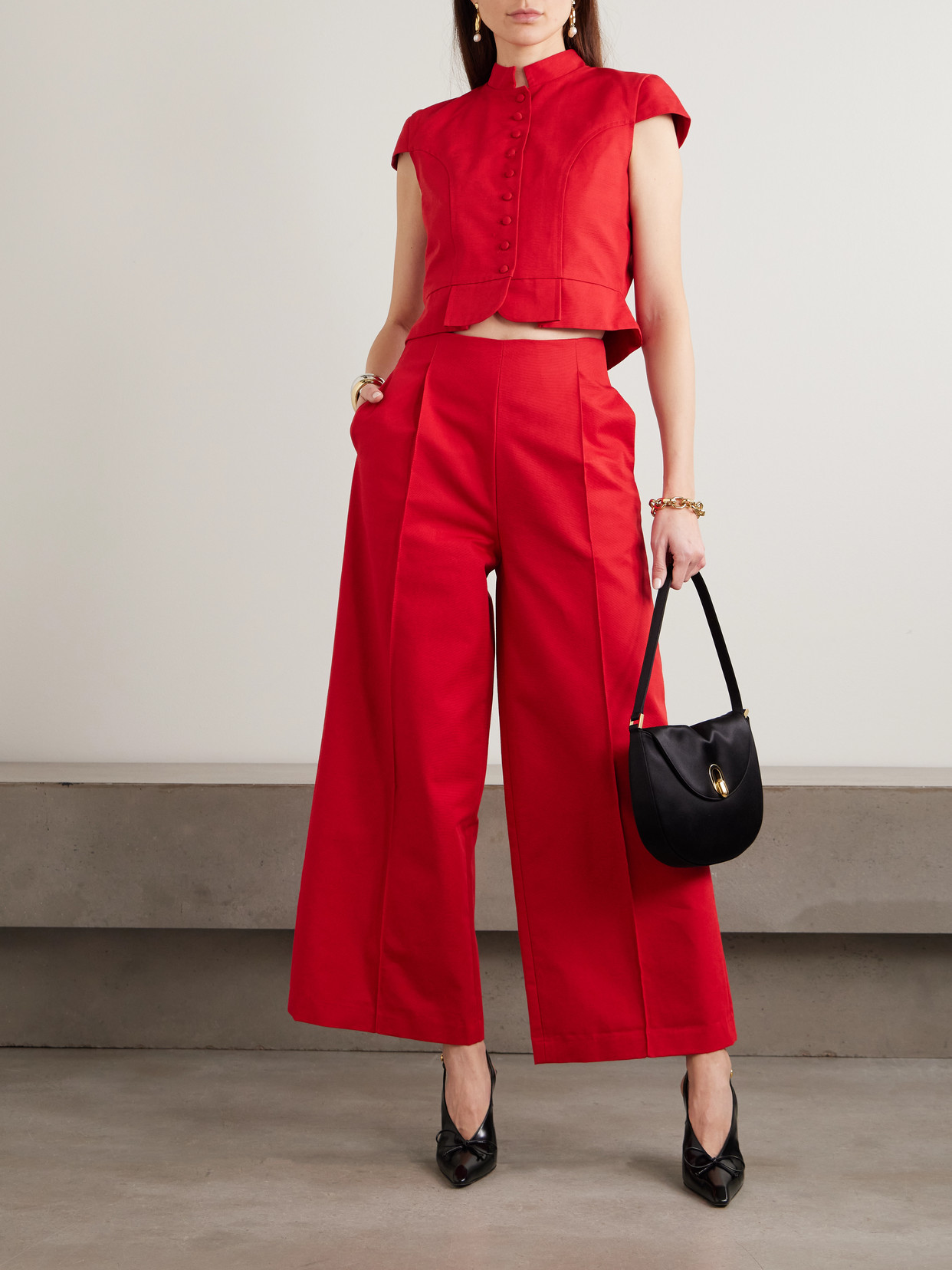Amoako Cotton Blouse - Red