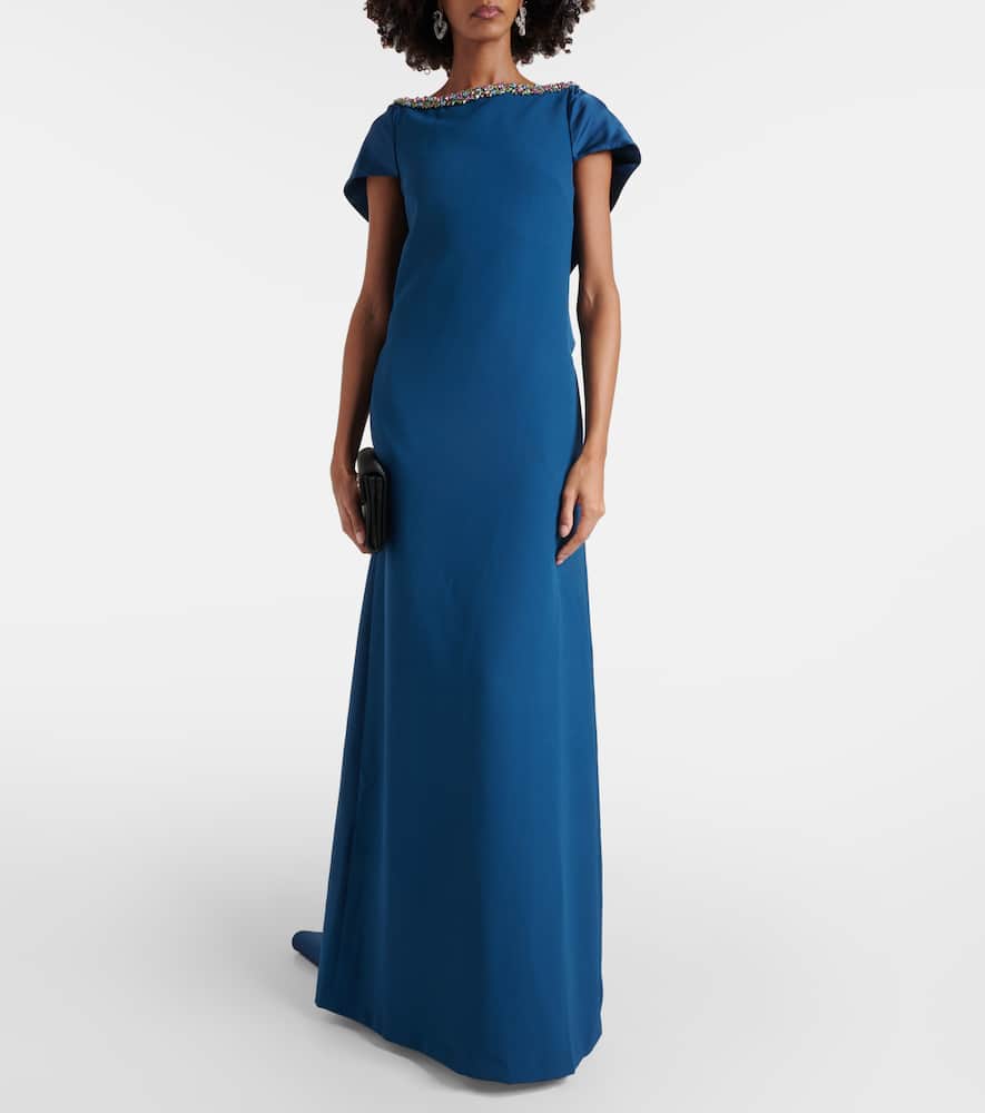 Safiyaa Sallie embellished crêpe gown