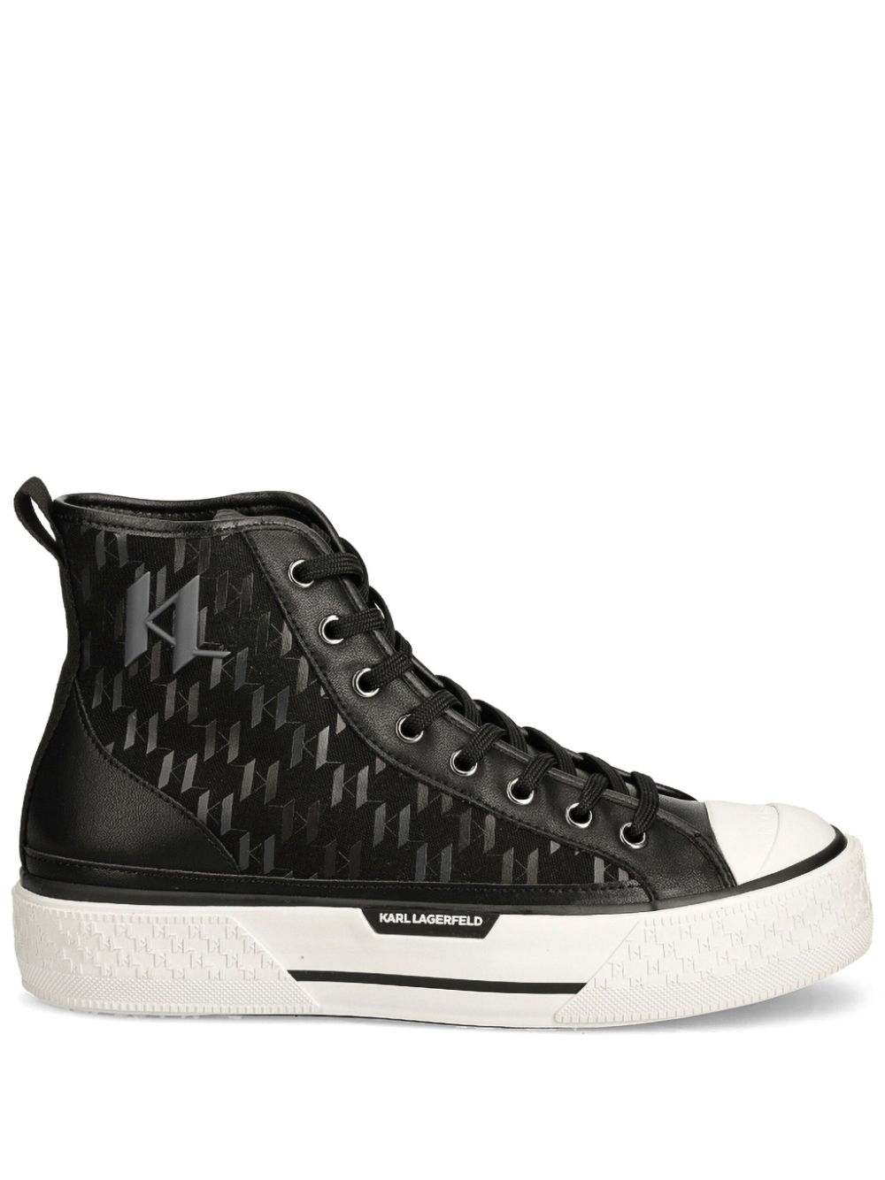 Jacquard logo hi-tops - Black