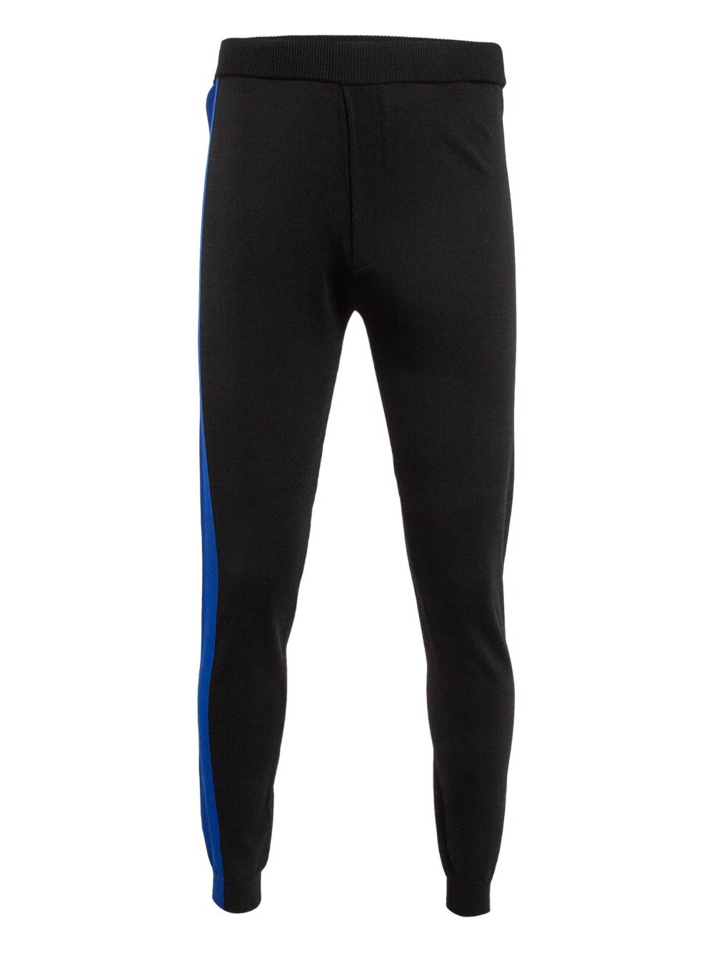 Side-stripe track pants - Black