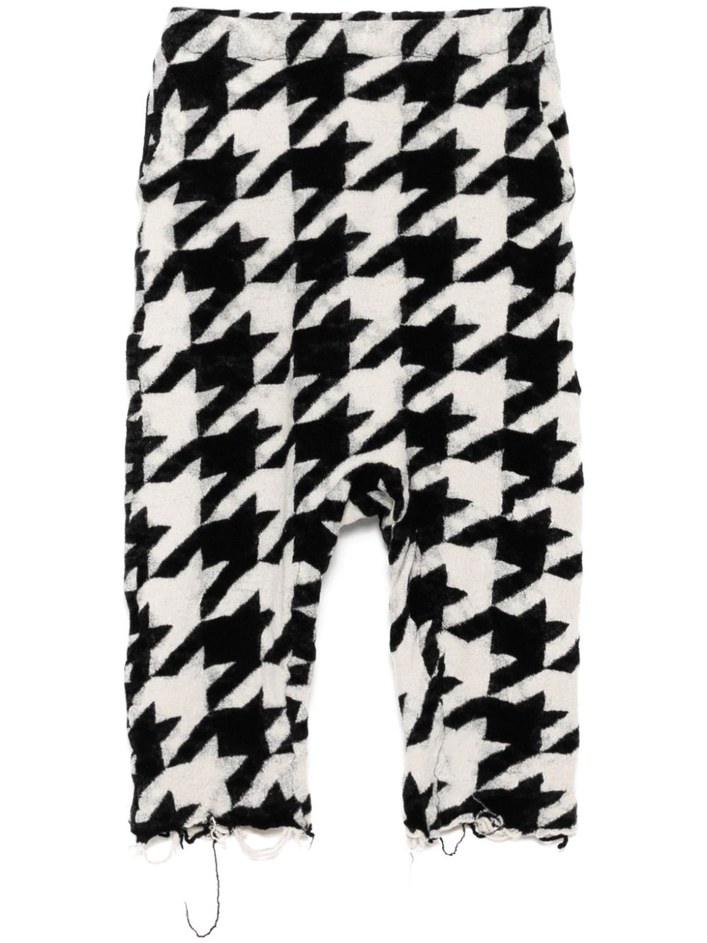 Jacquard knitted trousers - White