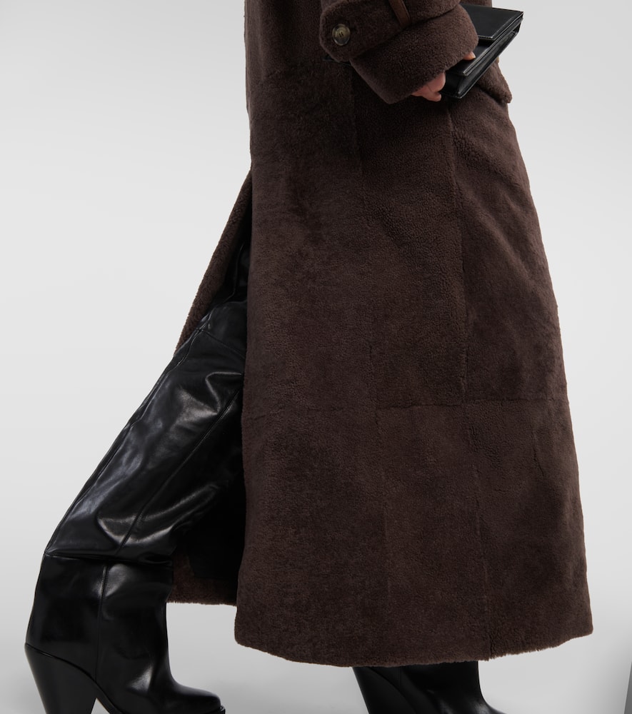 Rutul oversized faux fur-trimmed coat