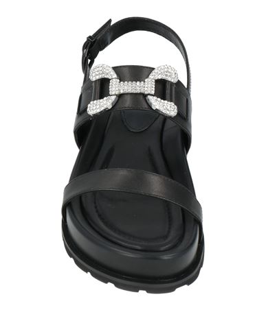 Woman Sandals Black Size 6 Leather