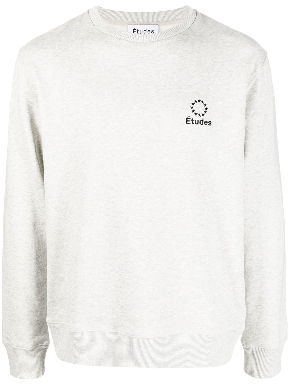 Embroidered-logo sweatshirt - Grey