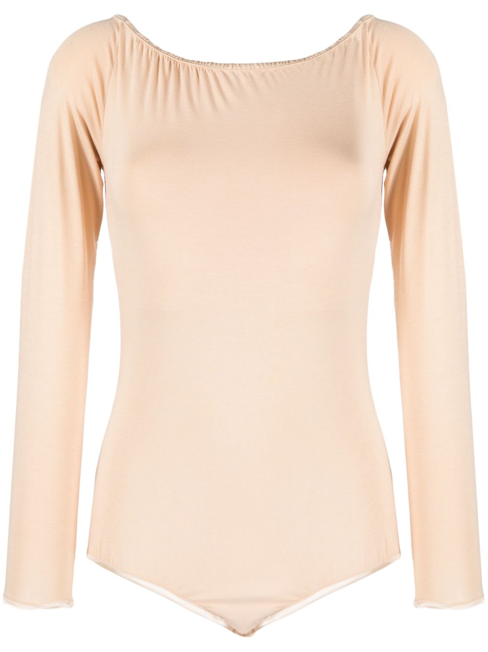Round-neck long-sleeve top - Neutrals