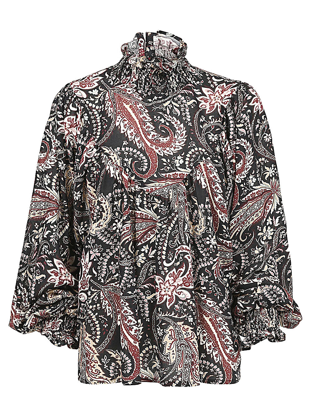 Black Black Paisley Print Shirt