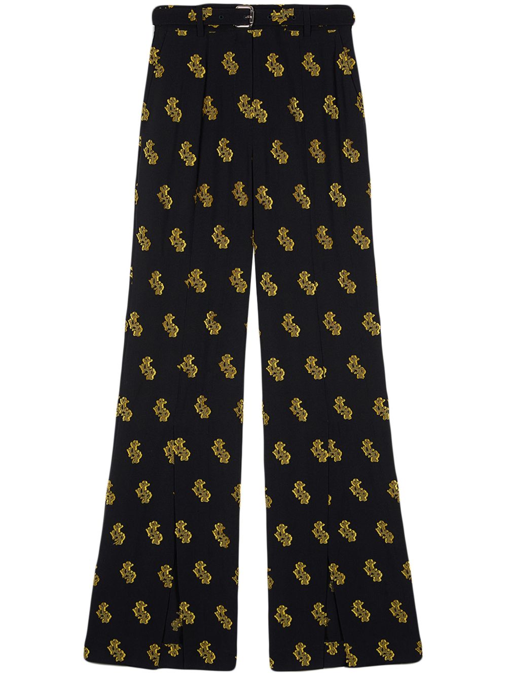 Fil-coupé trousers - Black