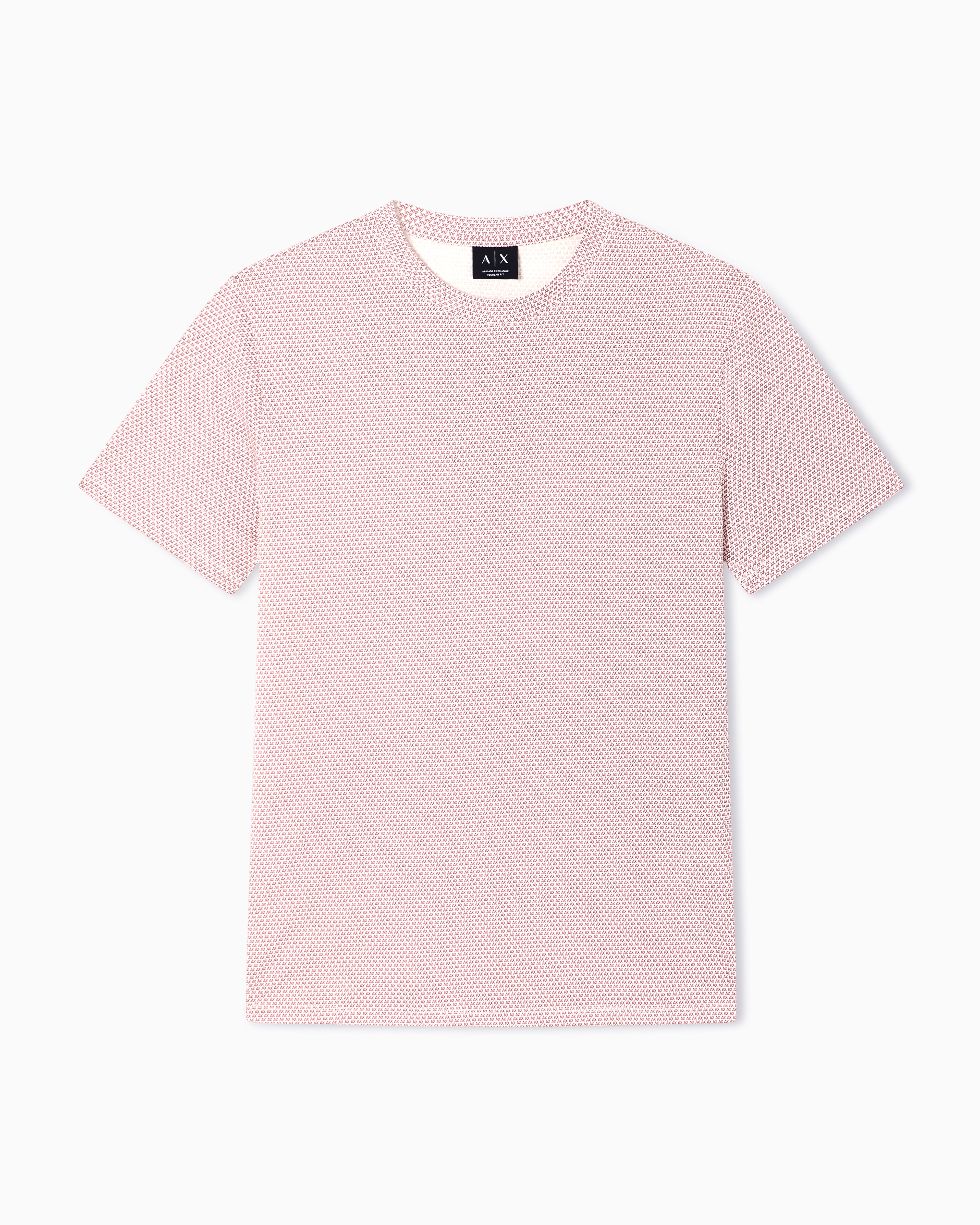 Regular fit cotton T-shirt with allover logo detail