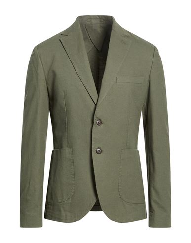 Natural Feeling Man Blazer Military green Size 40 Cotton