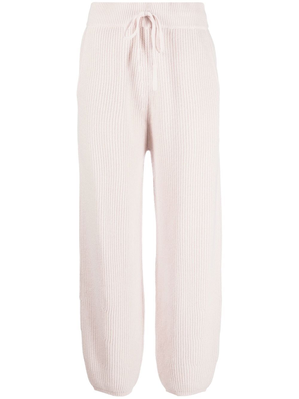Recycled cashmere knit joggers - Pink