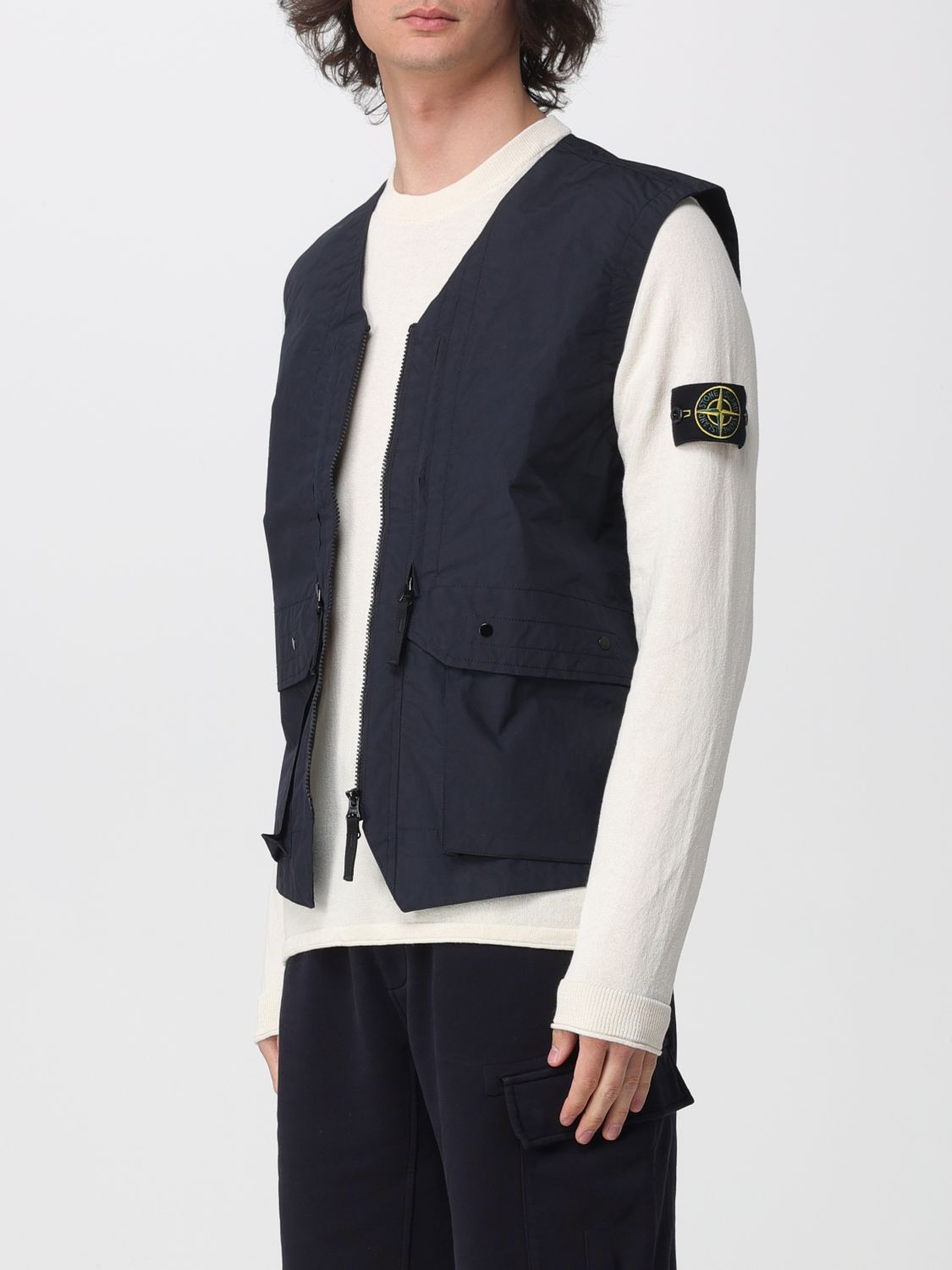 Suit Vest Men color Navy