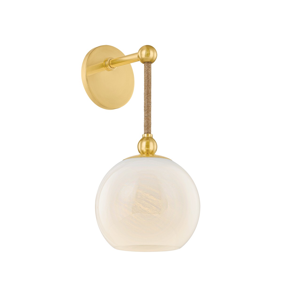 Aged Brass Wall Sconce from the Abbie Collection