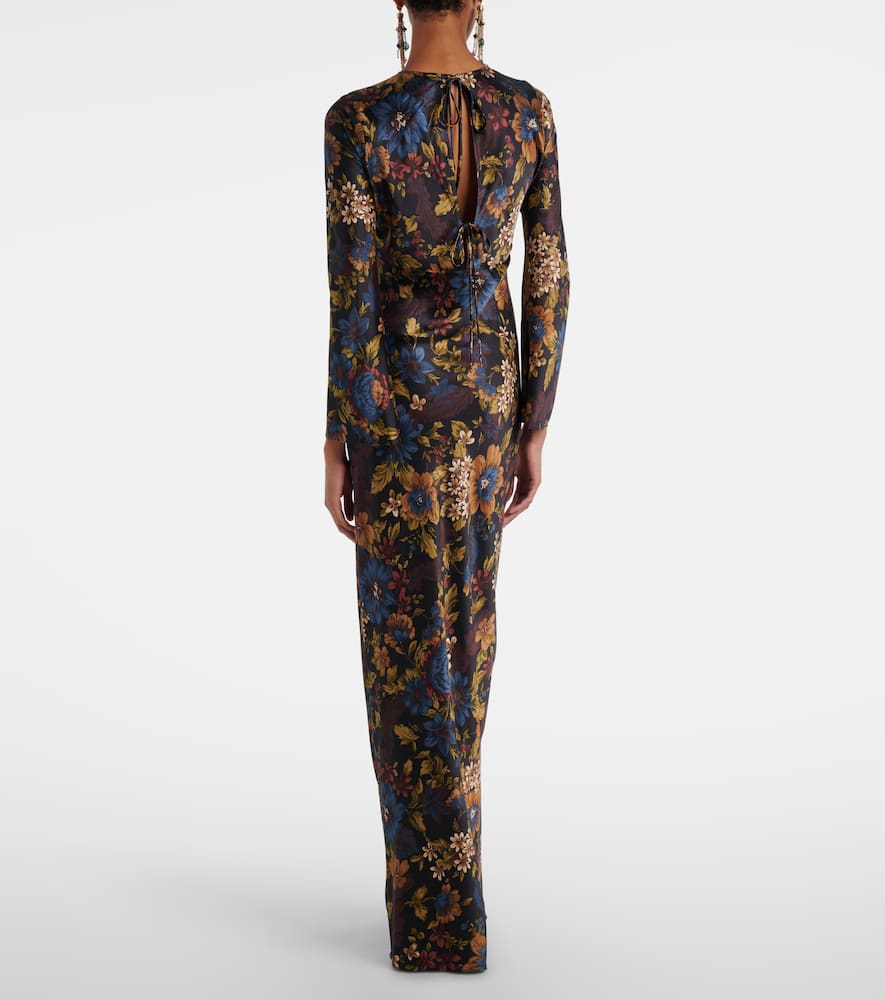 Gemma floral silk-blend maxi dress