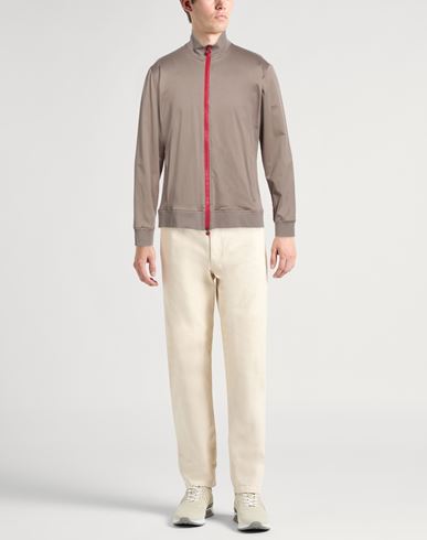 Man Sweatshirt Sand Size 3XL Cotton, Elastane