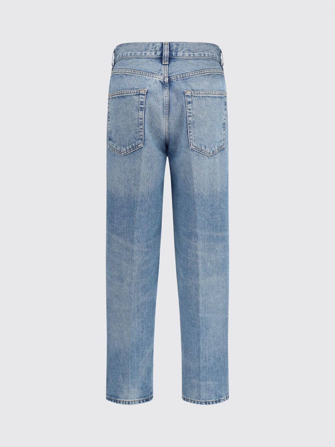 Mid-Rise Straight Jeans in Pure Cotton Denim