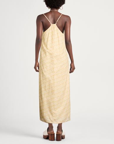 Woman Midi dress Mustard Size 4 Viscose