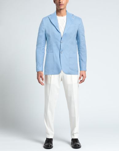 Man Blazer Sky blue Size 36 Linen