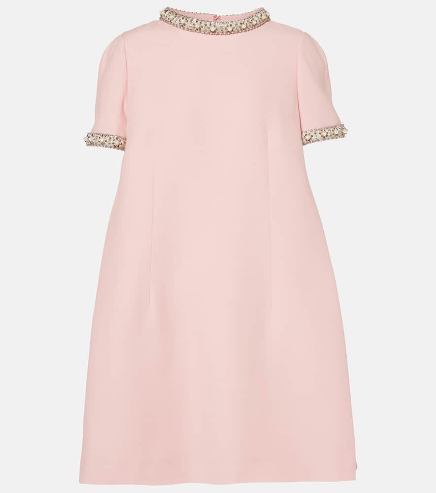 Crepe Couture embroidered minidress