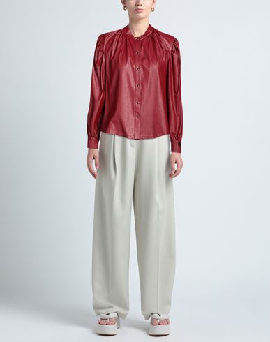 Woman Shirt Brick Size 2 Polyurethane, Viscose