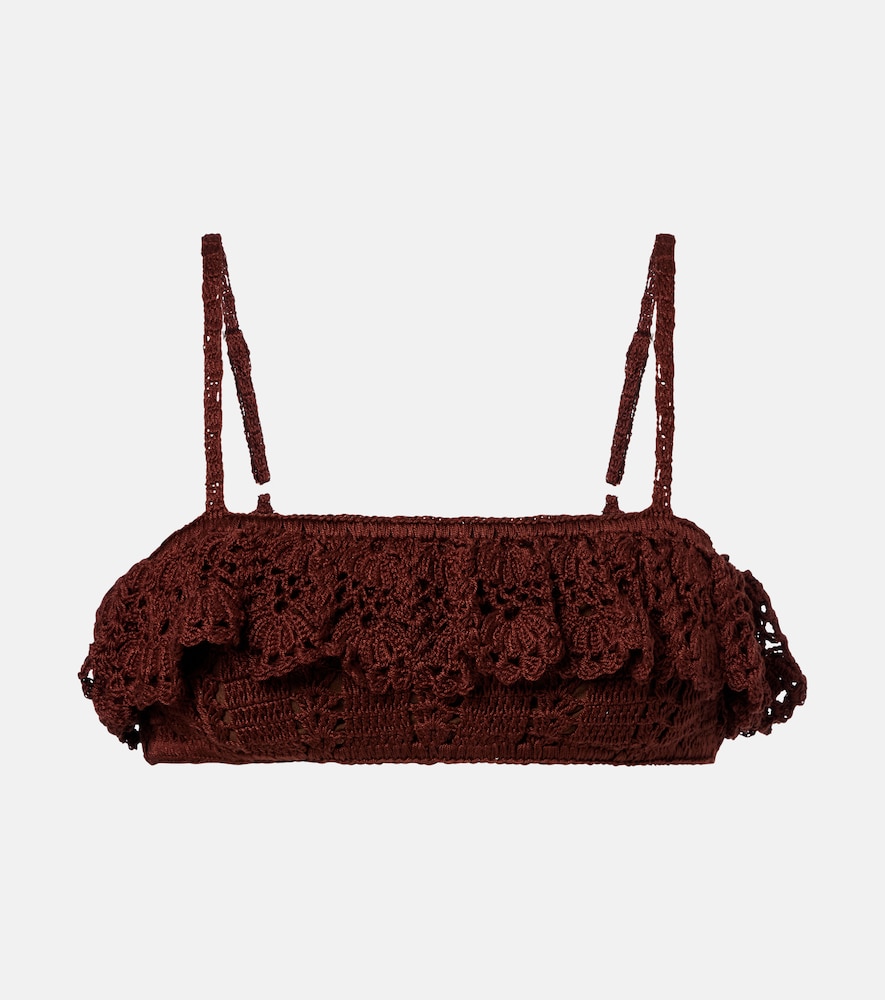 Crochet cotton bra top