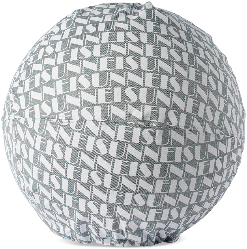 SSENSE Exclusive Gray & White Almost Swiss Ball Cushion