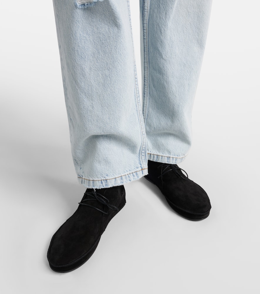The Row Tyler suede ankle boots
