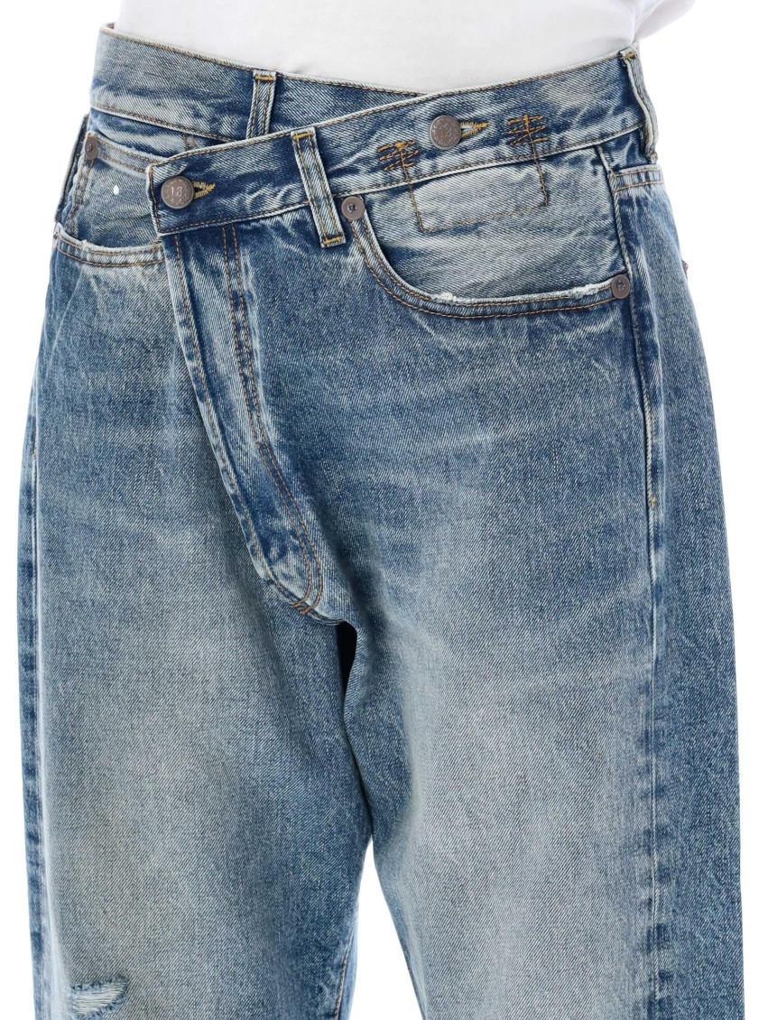 Crossover cropped jeans