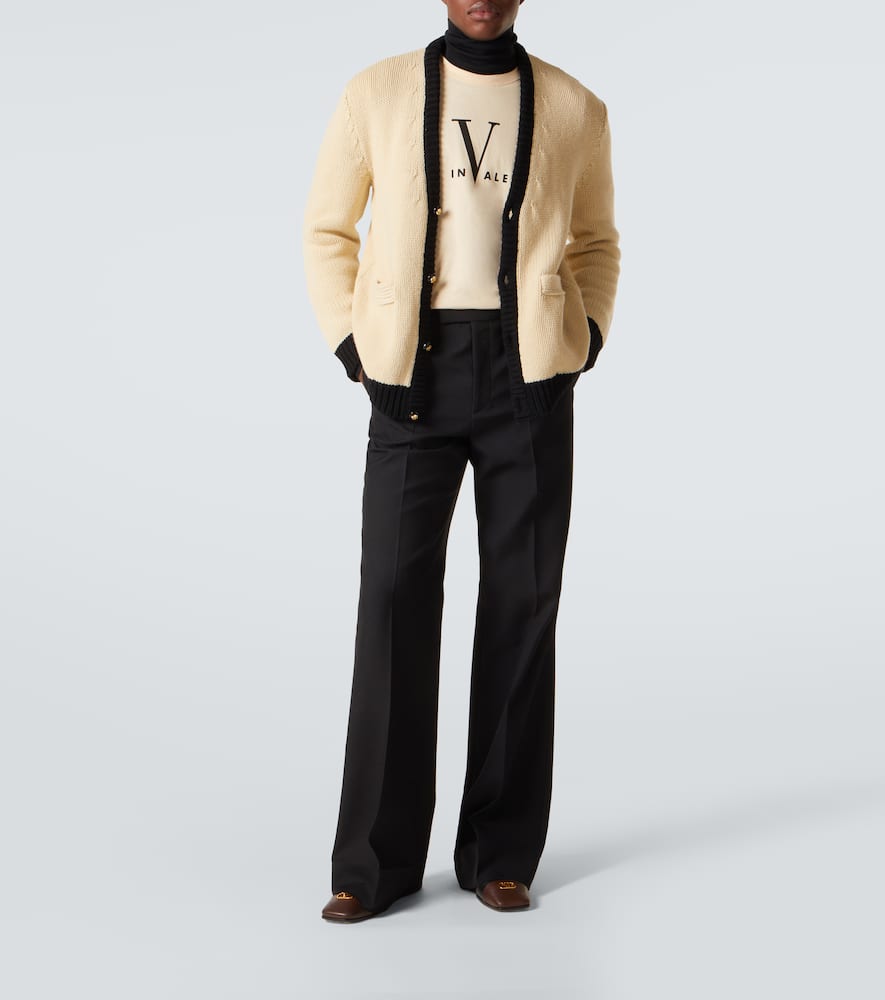 High-rise flared pants