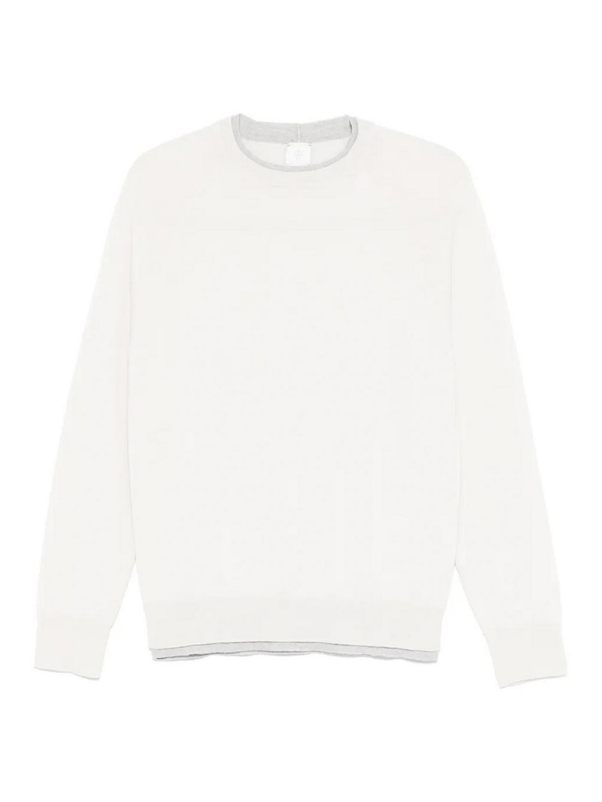 Round Neck Sweater Sand And Lt Gray