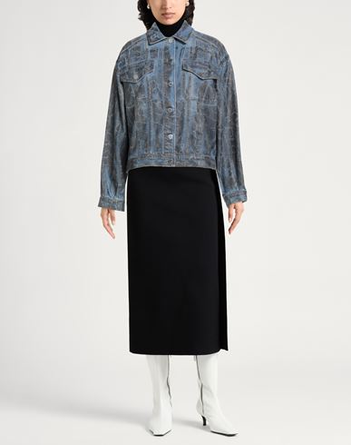 Woman Denim outerwear Blue Size 2 Cotton