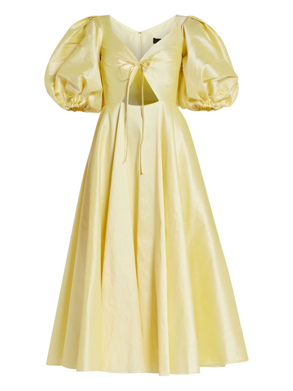 Pleated midi dress - Yellow