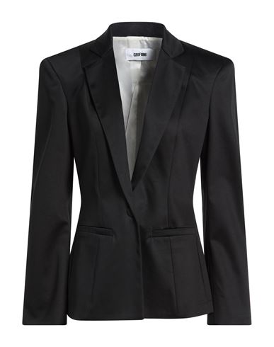 Woman Blazer Black Size 8 Cotton, Elastane