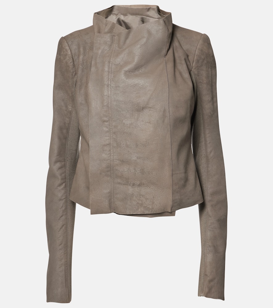 Leather biker jacket