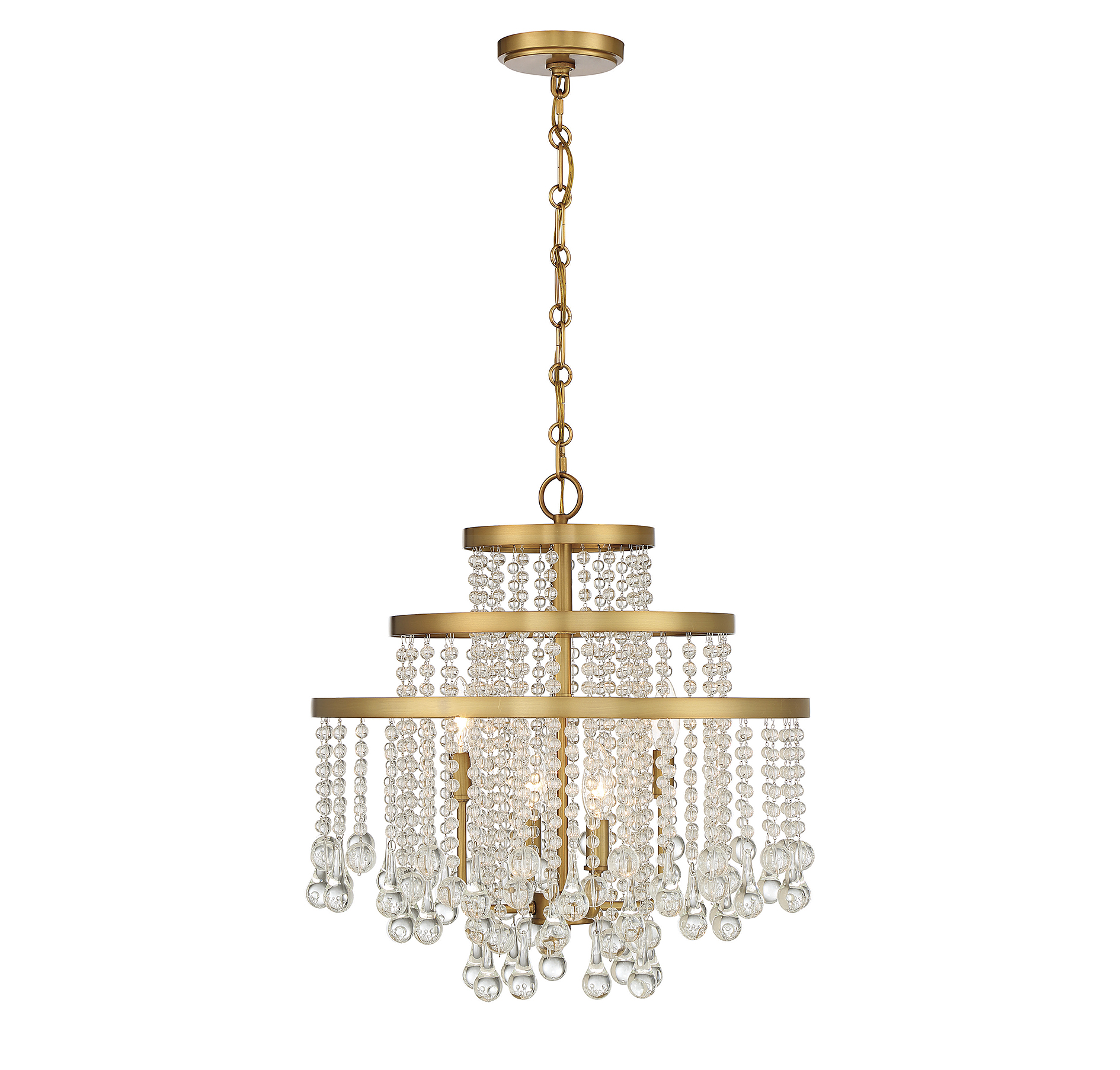 Luna 4-Light Chandelier in Warm Bra