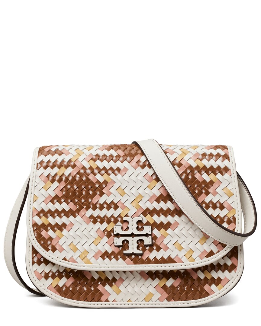Britten Woven Small Leather Saddle Bag