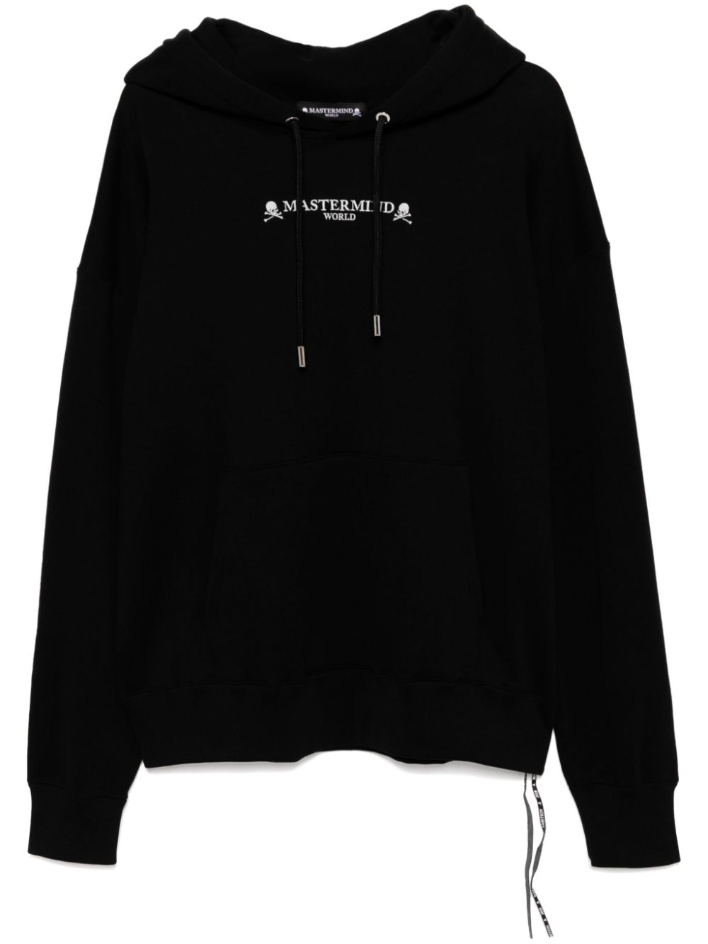 Embroidered-logo hoodie - Black