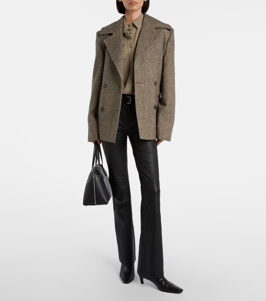 Sophie leather bootcut pants