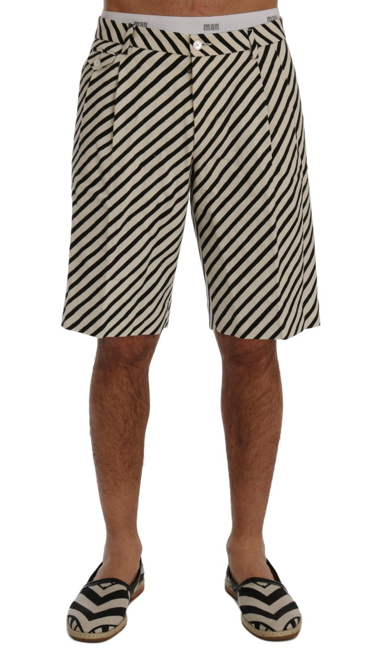 Striped Hemp Shorts — Multicolor
