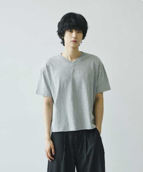 Crop V-Neck Short Sleeve T Shirt