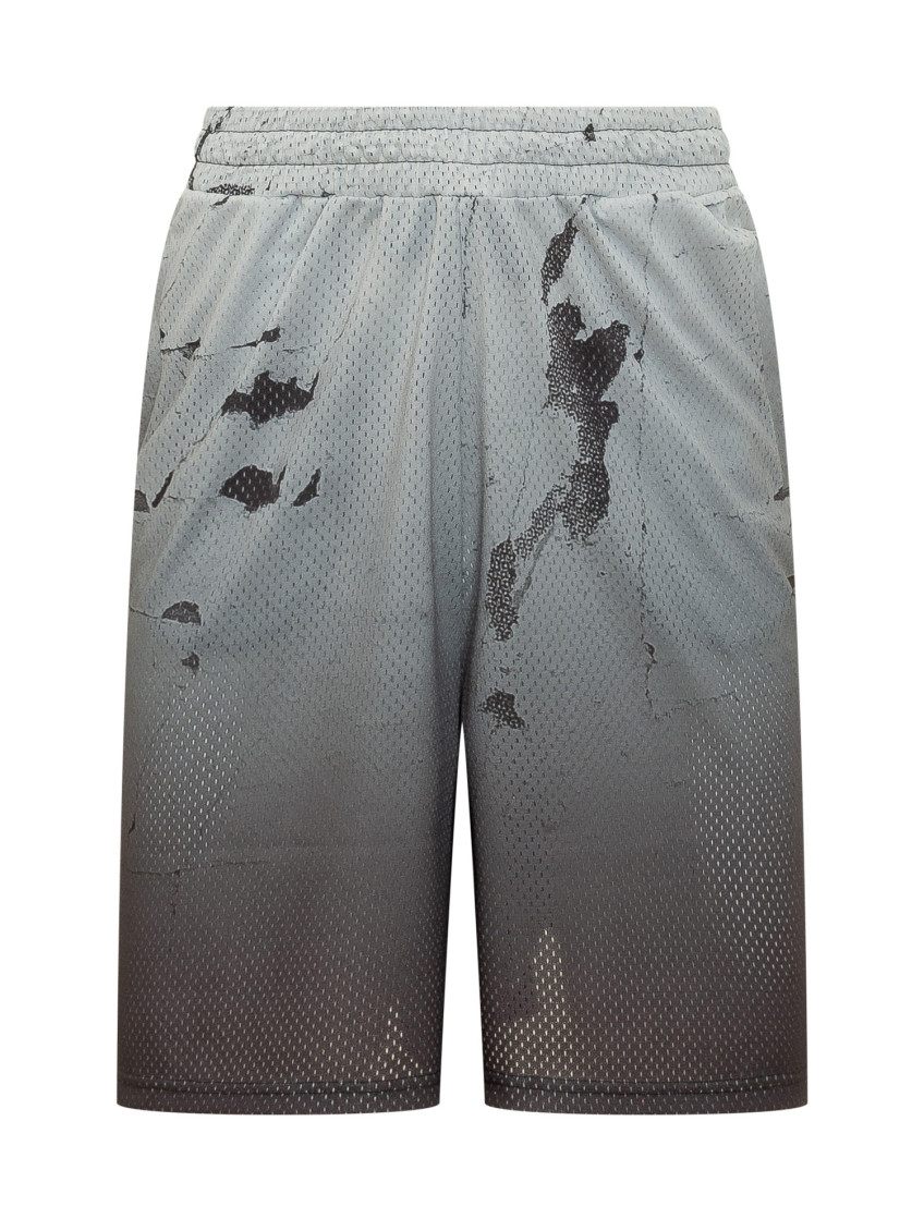 Grey Graphic Shorts