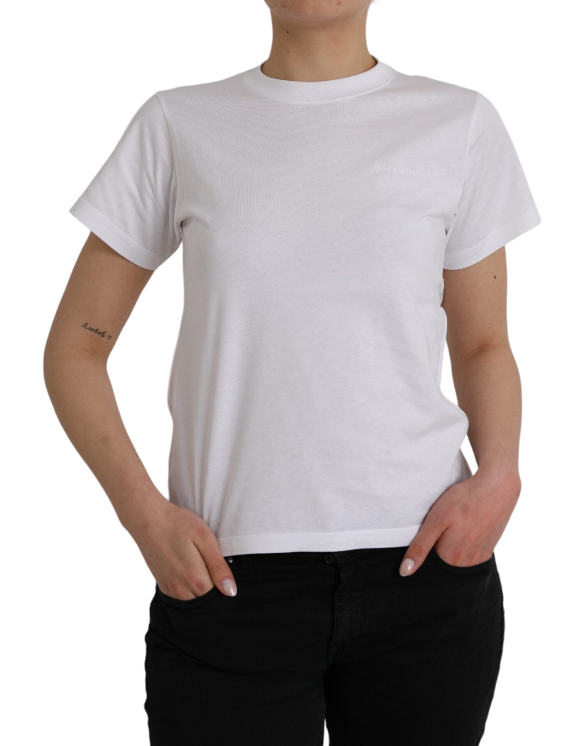 Cotton Crew Neck T-Shirt — White
