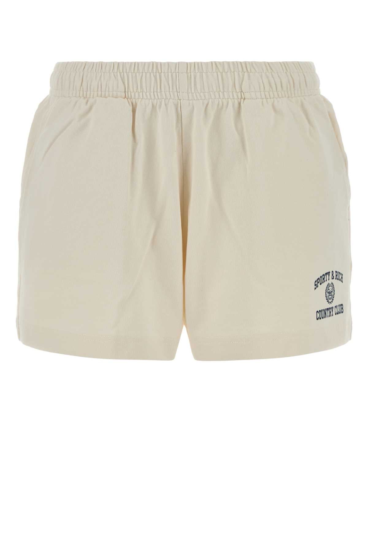Varsity Crest Shorts — Beige