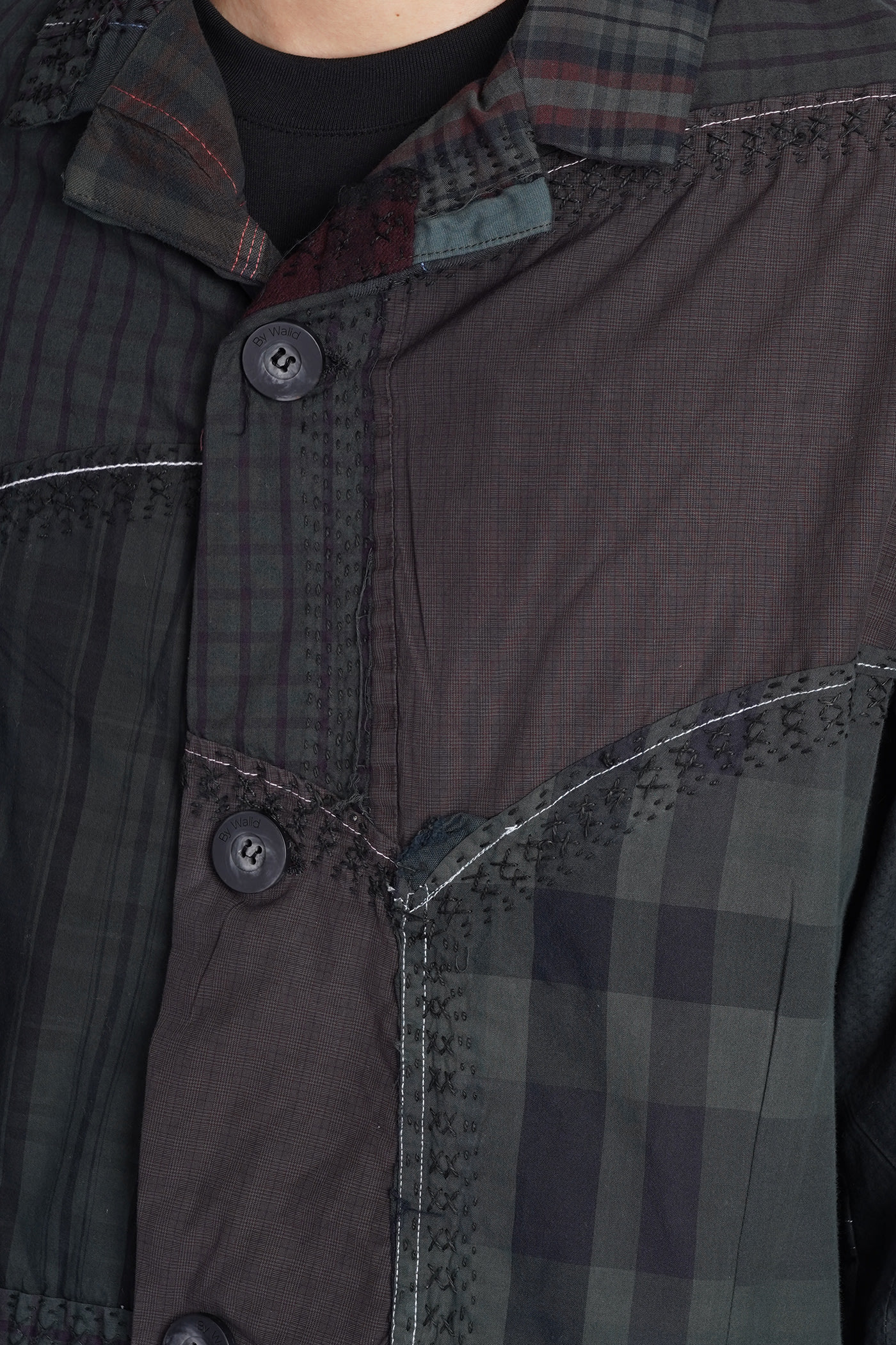 Patchwork cotton shirt - Green