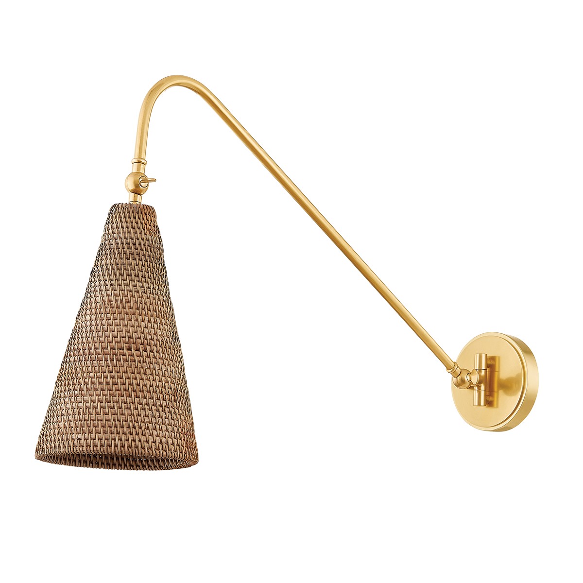 Aged Brass Wall Sconce from the Averack Collection