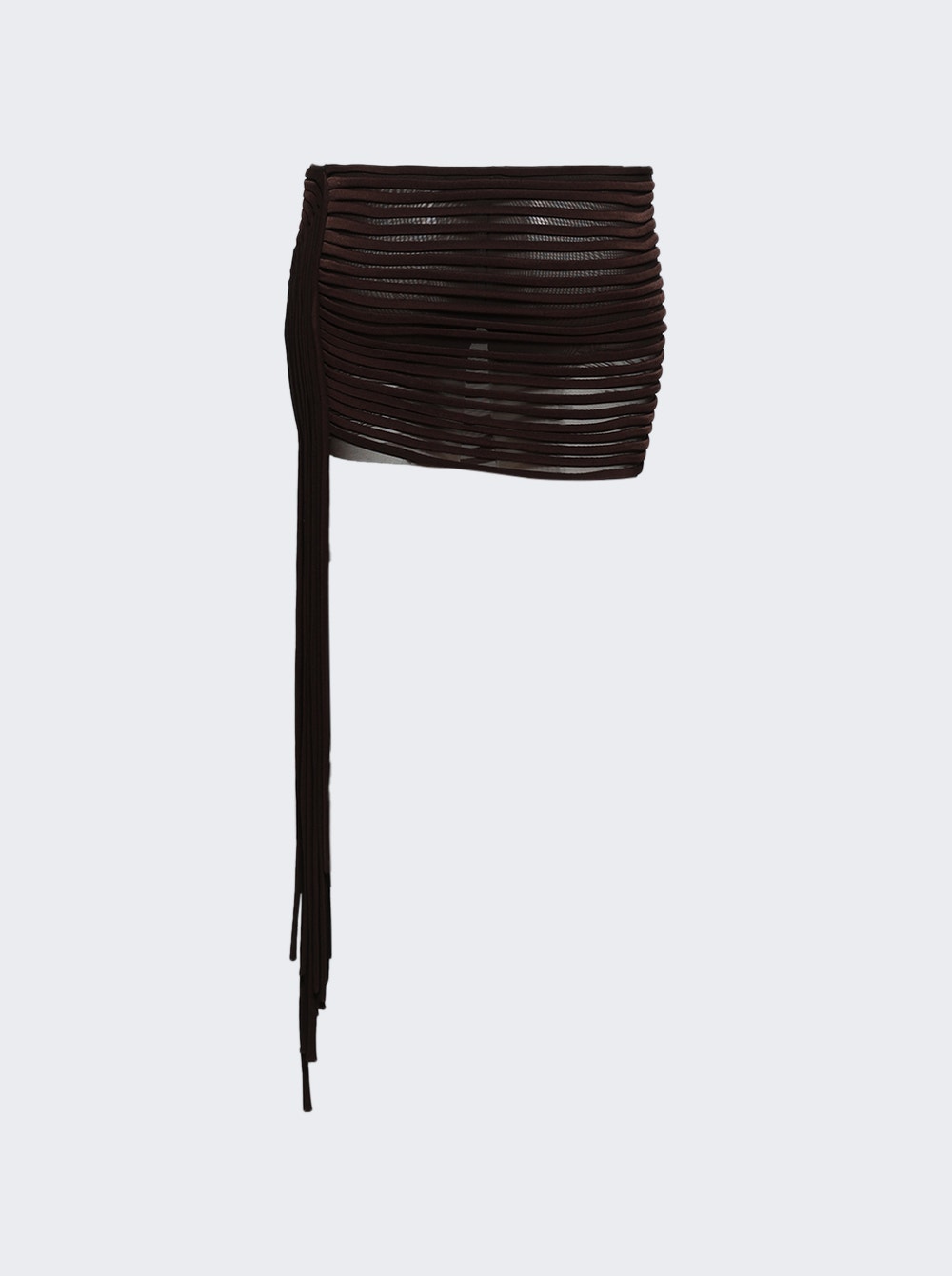 Unravelling Mini Skirt Brown