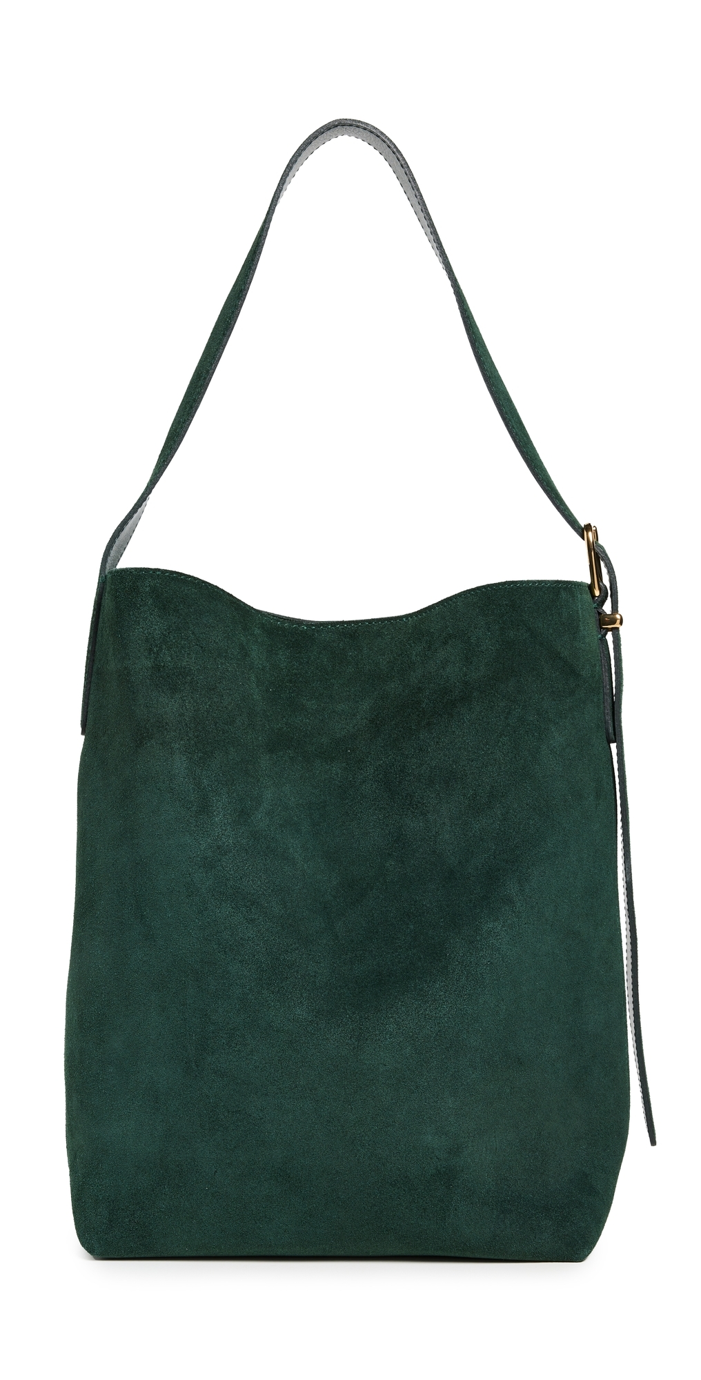 Essentials Bucket Tote Suede Luxury Forest Suede One Size