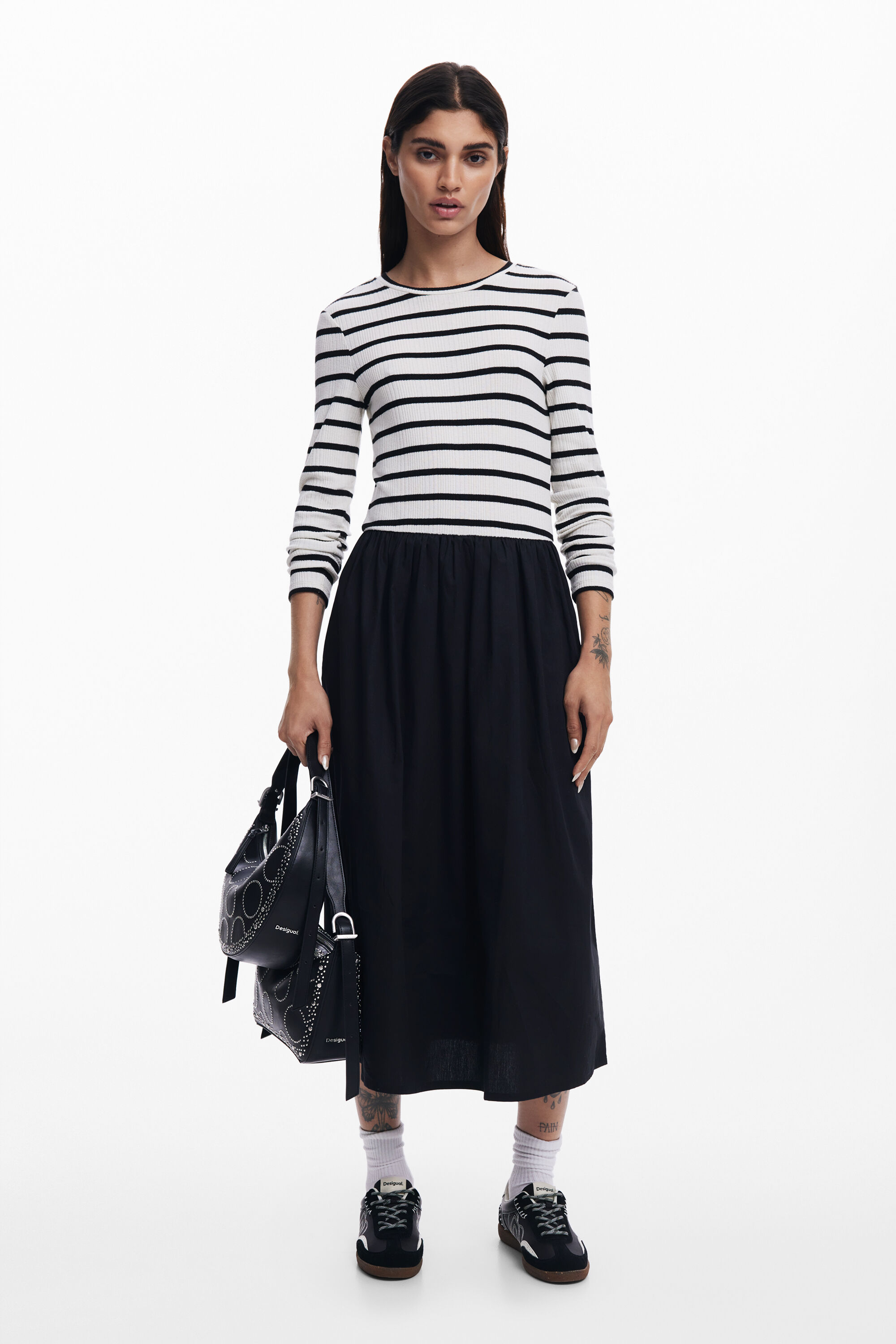 Combined midi dress