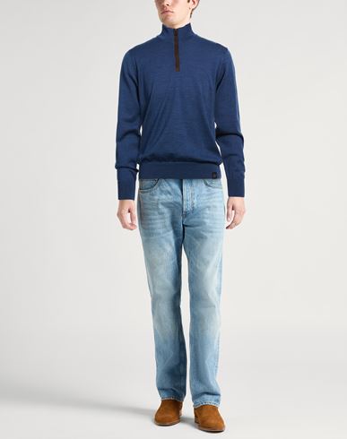 Man Sweater Blue Size S Virgin Wool