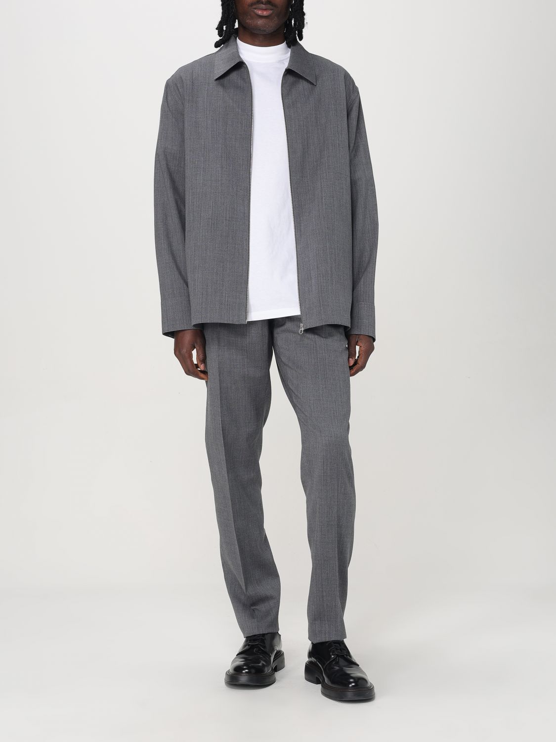 Slim-fit wool trousers - Grey