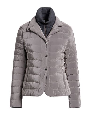 Woman Puffer Taupe Size 4 Polyamide, Polyester, Wool, Cashmere